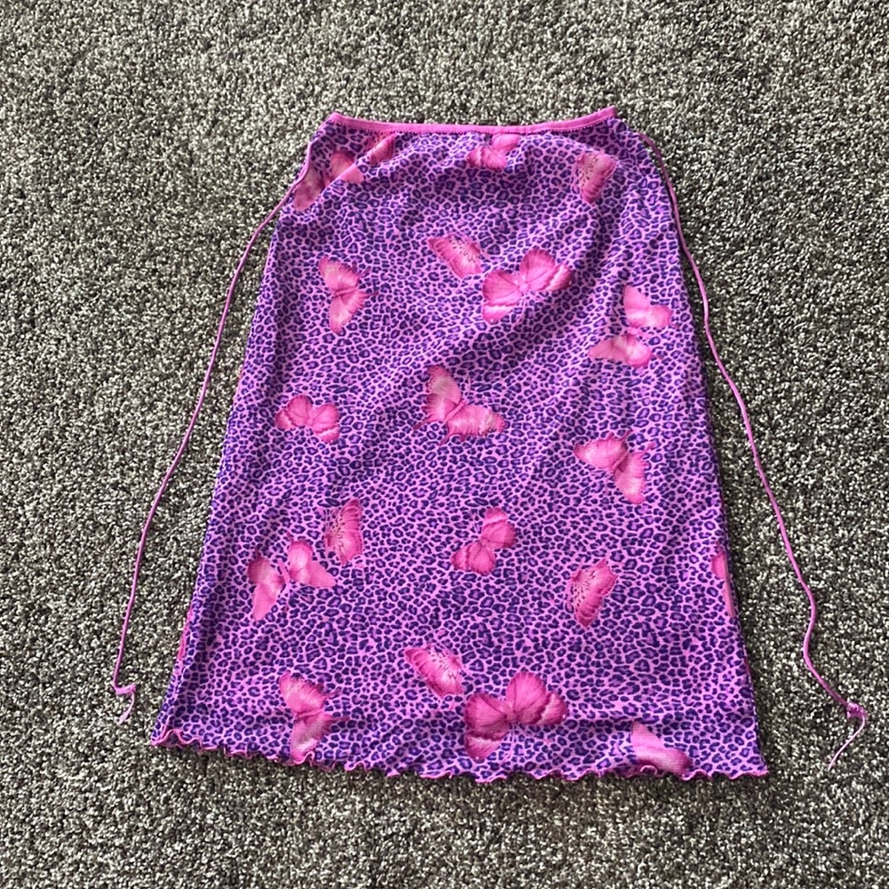 Pink and purple cheetah midi skirt. size S. Xhilaration.